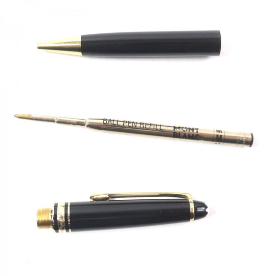 MONTBLANC Ballpoint pen Resin, Gold Plated black Meisterstck mens Used Authentic