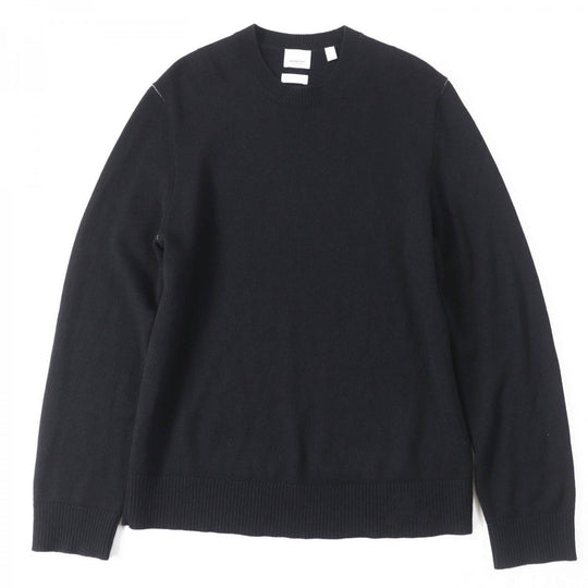 BURBERRY knit 8072111 Main: 100% cashmere, Part: 100% cotton black mens M Used Authentic