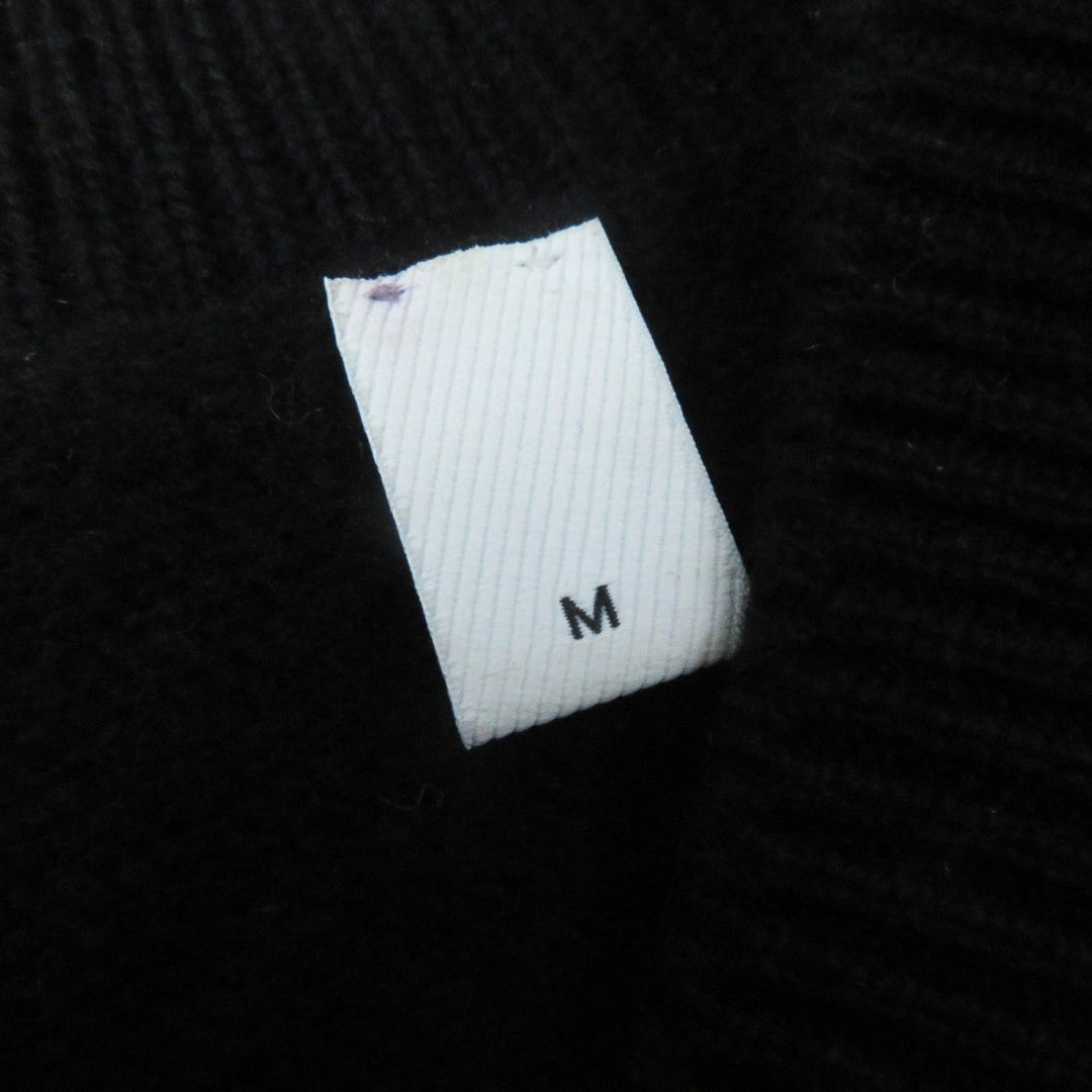 BURBERRY knit 8072111 Main: 100% cashmere, Part: 100% cotton black mens M Used Authentic