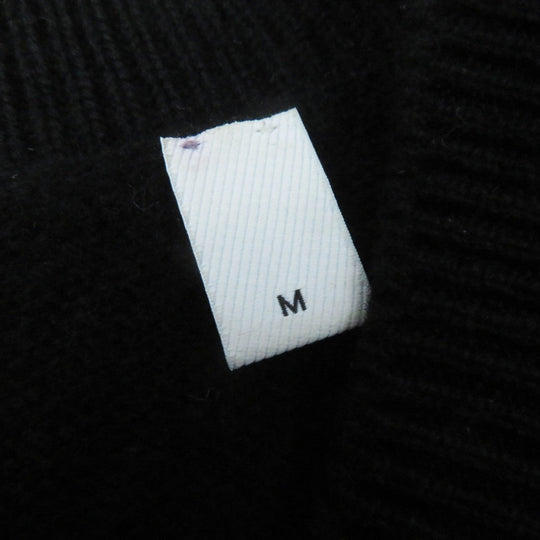 BURBERRY knit 8072111 Main: 100% cashmere, Part: 100% cotton black mens M Used Authentic