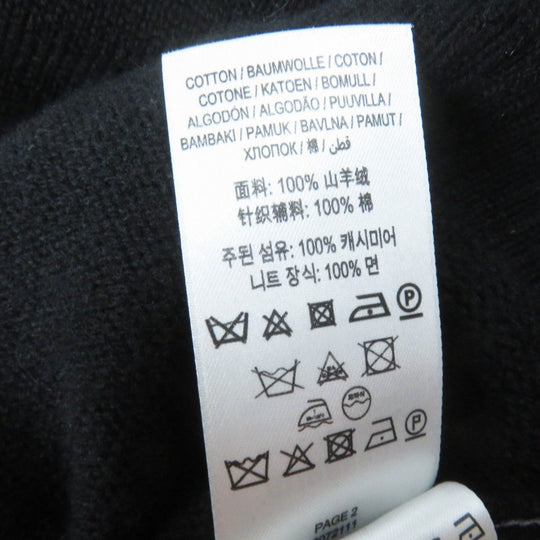 BURBERRY knit 8072111 Main: 100% cashmere, Part: 100% cotton black mens M Used Authentic