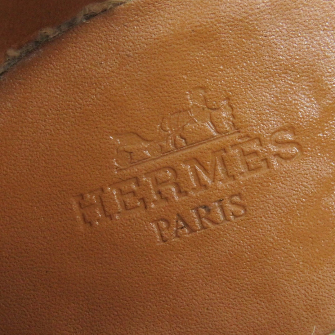 HERMES Sandals Main: Denim, Part: Leather Light Blue Natural TIVOLI Women 37 Used Authentic