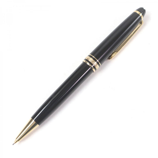 MONTBLANC mechanical pencil Main: Precious resin Black gold mens Used Authentic
