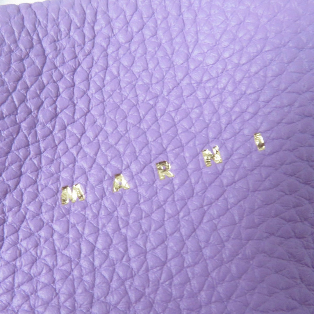 MARNI Shoulder Bag Main: Leather purple Venice small bag Women Used Authentic