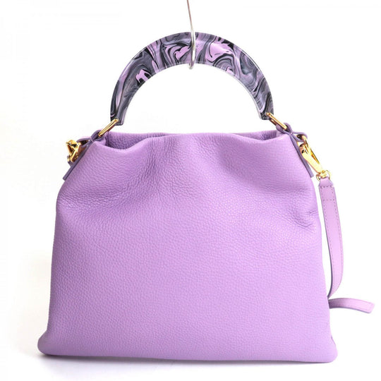 MARNI Shoulder Bag Main: Leather purple Venice small bag Women Used Authentic