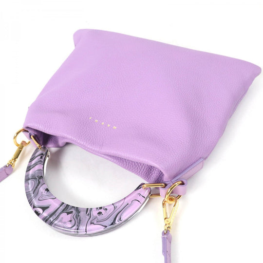 MARNI Shoulder Bag Main: Leather purple Venice small bag Women Used Authentic