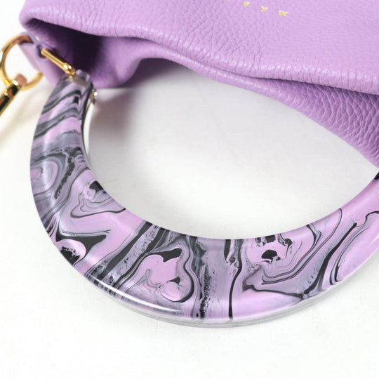 MARNI Shoulder Bag Main: Leather purple Venice small bag Women Used Authentic