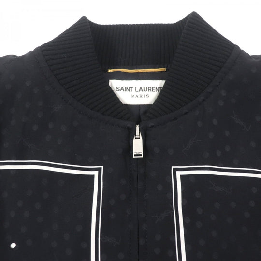 SAINT LAURENT PARIS Bomber jacket 670845 silk black 36