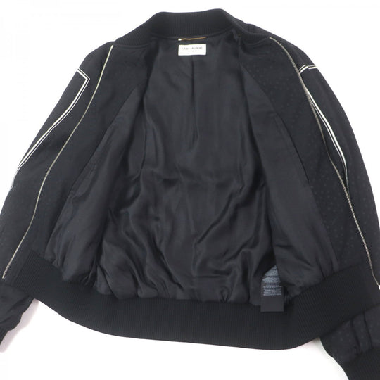 SAINT LAURENT PARIS Bomber jacket 670845 silk black 36