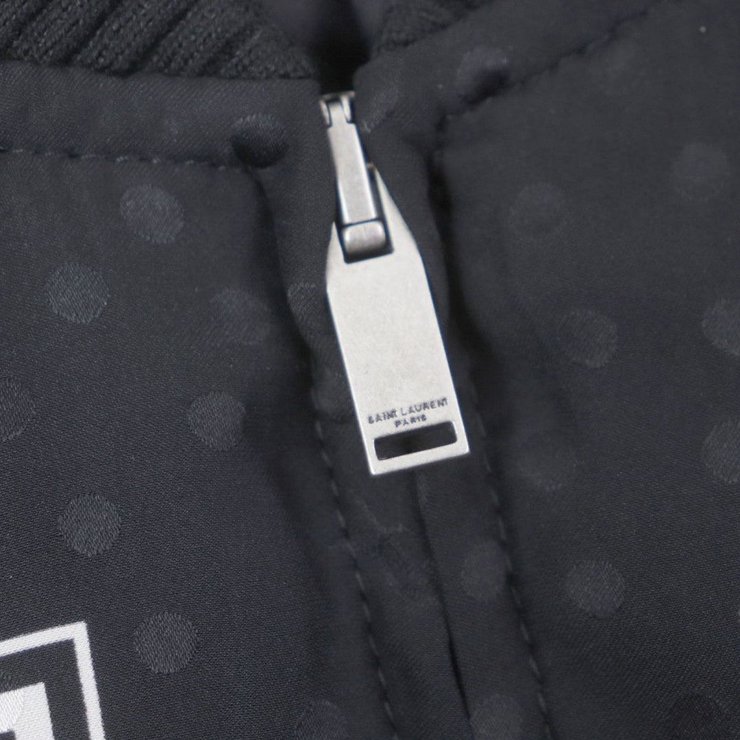 SAINT LAURENT PARIS Bomber jacket 670845 silk black 36