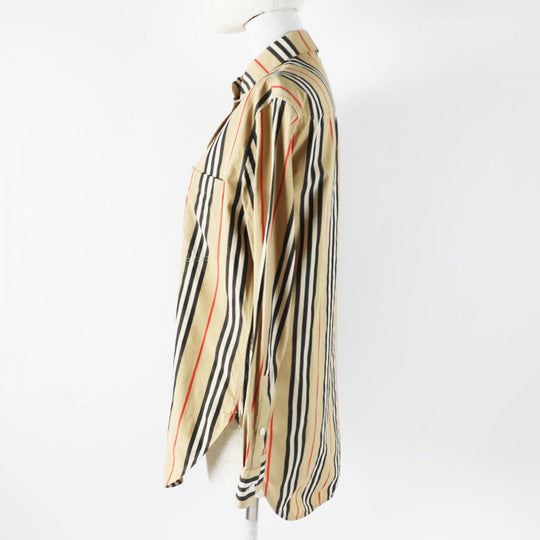 BURBERRY Long sleeve shirt 8011359 Main: 100% cotton beige Women 36 Used Authentic