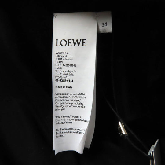 LOEWE skirt S540Y08X56 Main: 92% viscose, Main: 8% elastane, Part: 66% wool, Part: 34% viscose, Part: 100% polyester black Women 34 Used Authentic
