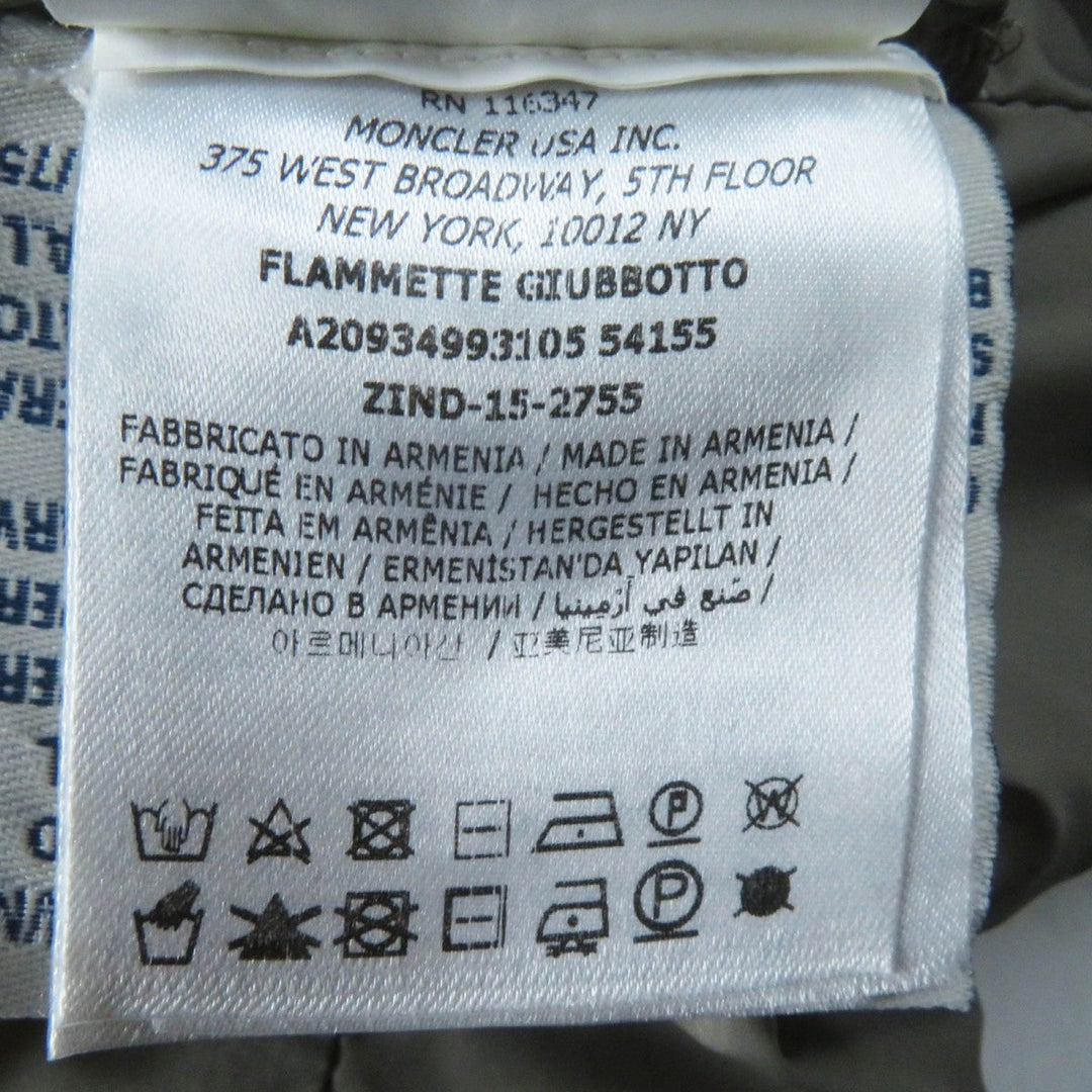 MONCLER down coat Main: 100% nylon, Lining: 100% nylon, Filling: 90% down, Filling: 10% feather beige FLAMMETTE Women 00 Used Authentic