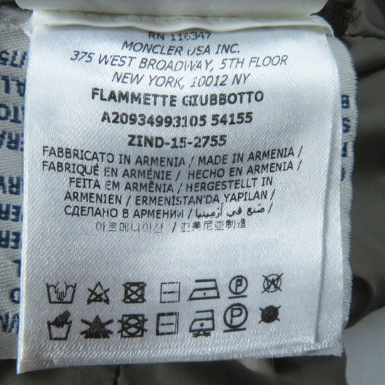 MONCLER down coat Main: 100% nylon, Lining: 100% nylon, Filling: 90% down, Filling: 10% feather beige FLAMMETTE Women 00 Used Authentic