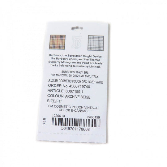 BURBERRY Accessory pouch 8067159 Part: Cowhide Main: Acrylic, cotton, polyurethane, polyester beige Burberry Prorsum Women Used Authentic