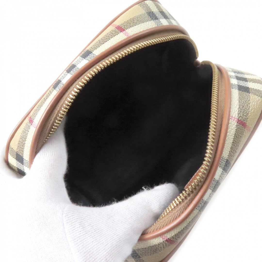 BURBERRY Accessory pouch 8067159 Part: Cowhide Main: Acrylic, cotton, polyurethane, polyester beige Burberry Prorsum Women Used Authentic