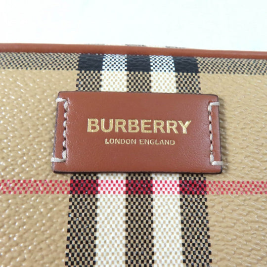 BURBERRY Accessory pouch 8067159 Part: Cowhide Main: Acrylic, cotton, polyurethane, polyester beige Burberry Prorsum Women Used Authentic