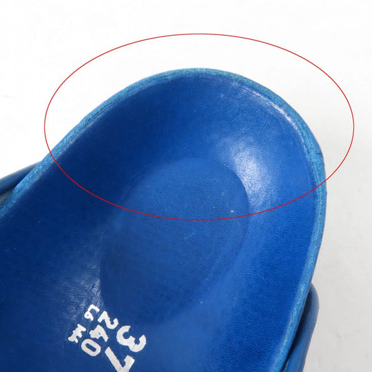 MANOLO BLAHNIK Mule Main: Velvet blue Billikenstock collaboration Boston Women 37 Used Authentic