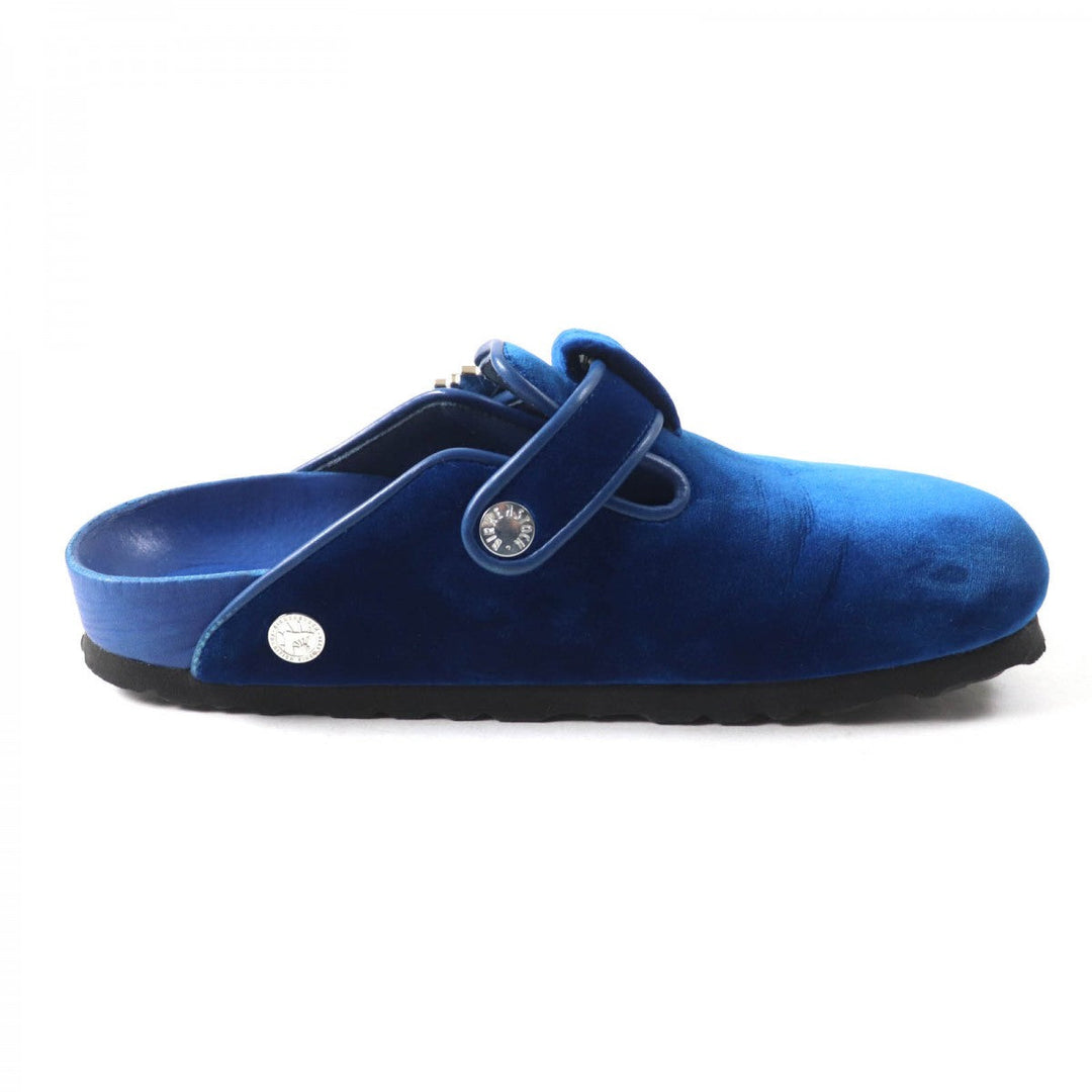 MANOLO BLAHNIK Mule Main: Velvet blue Billikenstock collaboration Boston Women 37 Used Authentic
