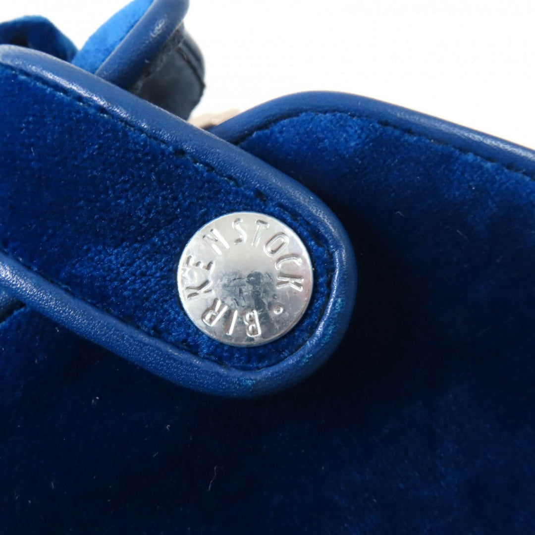 MANOLO BLAHNIK Mule Main: Velvet blue Billikenstock collaboration Boston Women 37 Used Authentic