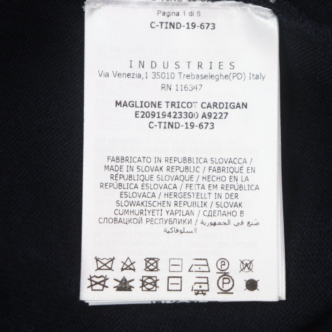 MONCLER cardigan Main: 100% wool Dark navy MAGLIONE mens L Used Authentic