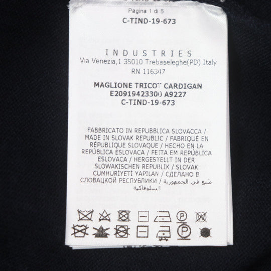 MONCLER cardigan Main: 100% wool Dark navy MAGLIONE mens L Used Authentic