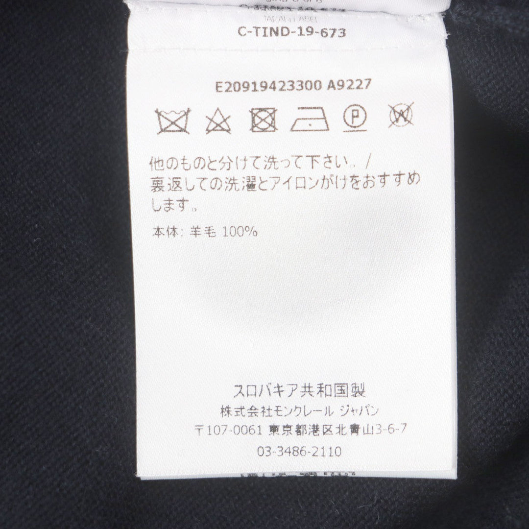 MONCLER cardigan Main: 100% wool Dark navy MAGLIONE mens L Used Authentic