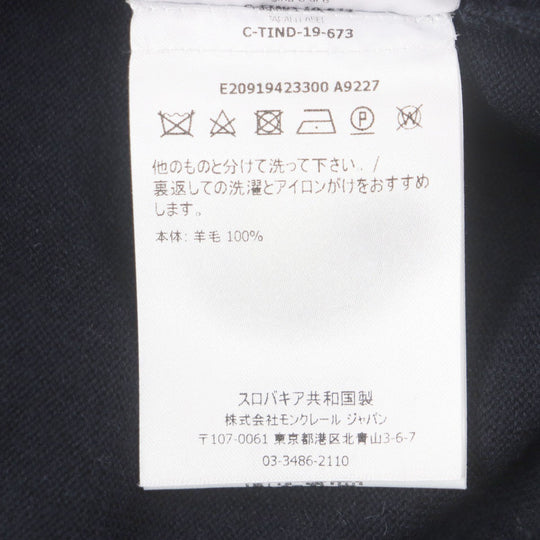 MONCLER cardigan Main: 100% wool Dark navy MAGLIONE mens L Used Authentic