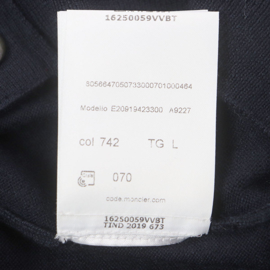 MONCLER cardigan Main: 100% wool Dark navy MAGLIONE mens L Used Authentic
