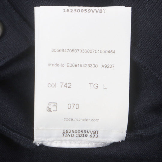 MONCLER cardigan Main: 100% wool Dark navy MAGLIONE mens L Used Authentic