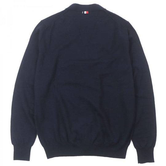 MONCLER cardigan Main: 100% wool Dark navy MAGLIONE mens L Used Authentic