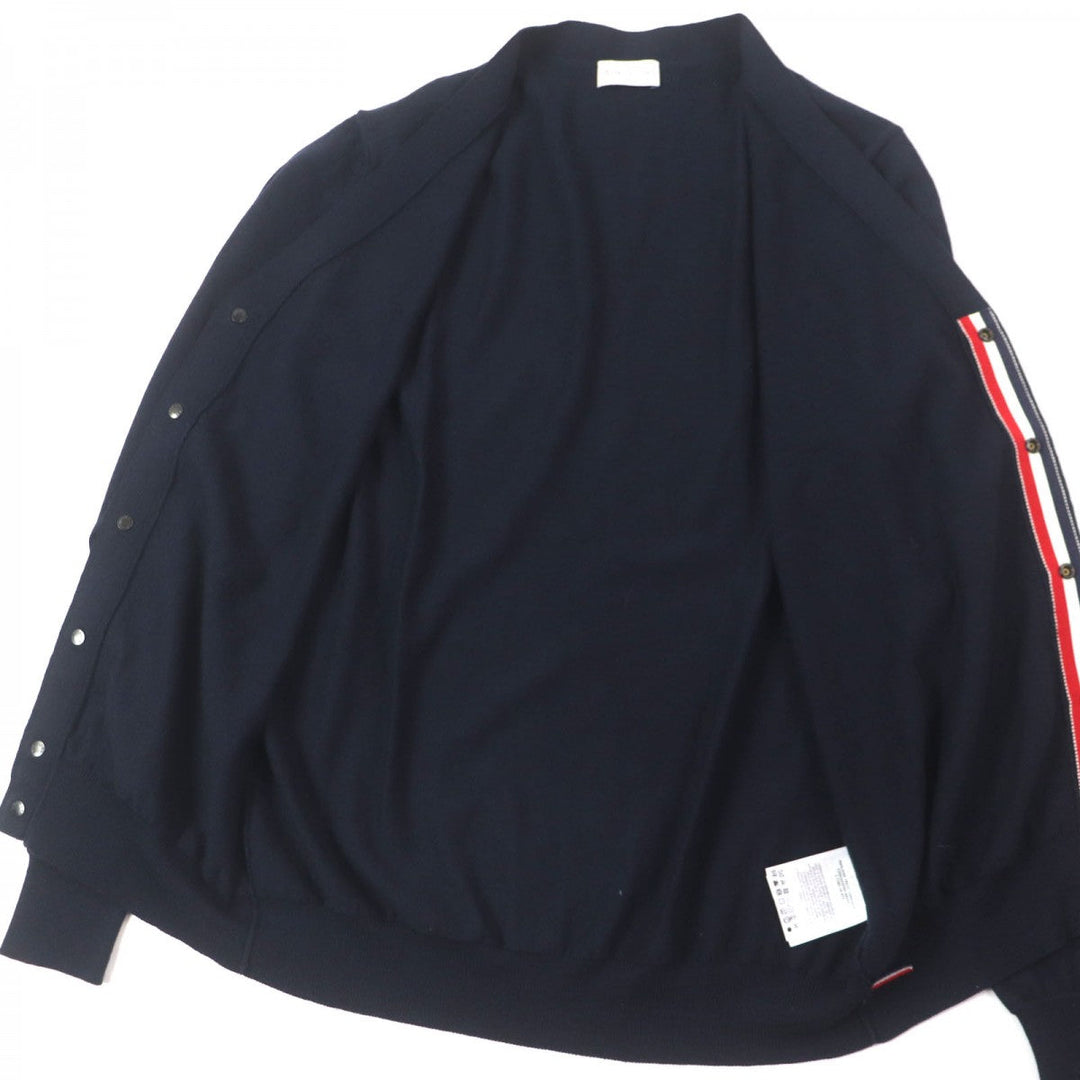 MONCLER cardigan Main: 100% wool Dark navy MAGLIONE mens L Used Authentic