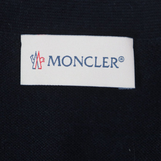 MONCLER cardigan Main: 100% wool Dark navy MAGLIONE mens L Used Authentic