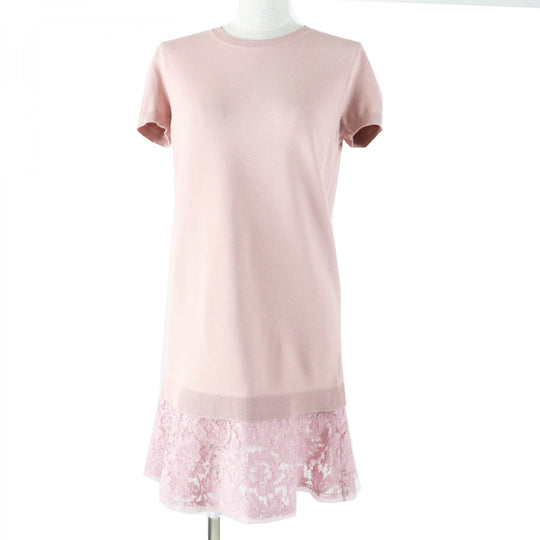 VALENTINO one piece Main: 83% rayon, Main: 17% polyester, Lining: 100% silk, Part: 71% cotton, Part: 21% rayon Dusty Pink Women S Used Authentic