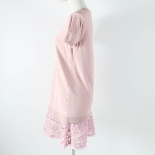 VALENTINO one piece Main: 83% rayon, Main: 17% polyester, Lining: 100% silk, Part: 71% cotton, Part: 21% rayon Dusty Pink Women S Used Authentic