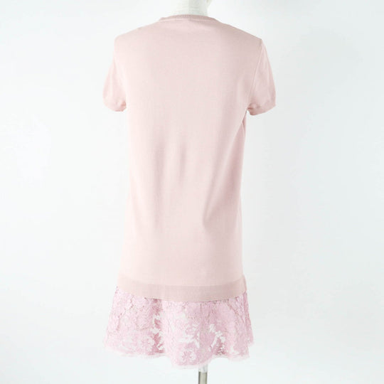 VALENTINO one piece Main: 83% rayon, Main: 17% polyester, Lining: 100% silk, Part: 71% cotton, Part: 21% rayon Dusty Pink Women S Used Authentic