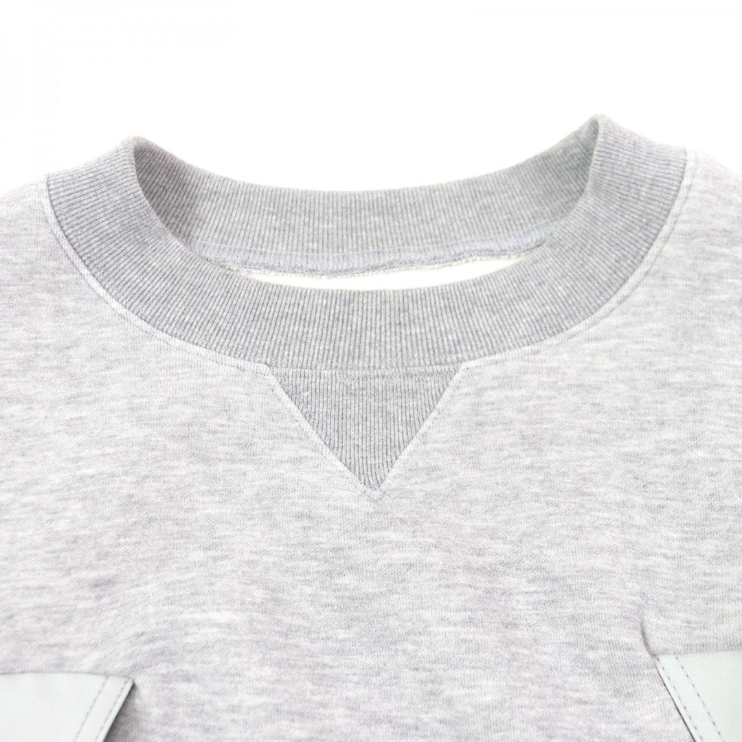 Sacai pullover 22-02731M Outer: 62% cotton, Outer: 38% polyester, Part: 60% cotton, Part: 40% nylon, Part: 70% cotton gray Sponge Sweat Pullover mens 4 Used Authentic