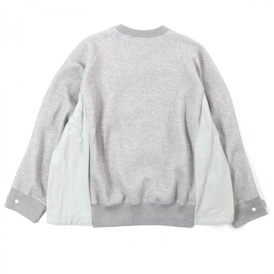 Sacai pullover 22-02731M Outer: 62% cotton, Outer: 38% polyester, Part: 60% cotton, Part: 40% nylon, Part: 70% cotton gray Sponge Sweat Pullover mens 4 Used Authentic