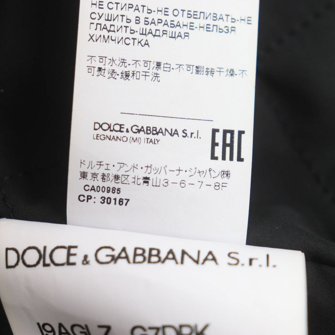 DOLCE&GABBANA Jacket 19AGLZ Outer: 75% polyester, Outer: 25% acrylic, Lining: 90% polyester, Lining: 10% acrylic, Part: 85% polyester black mens XS Used Authentic