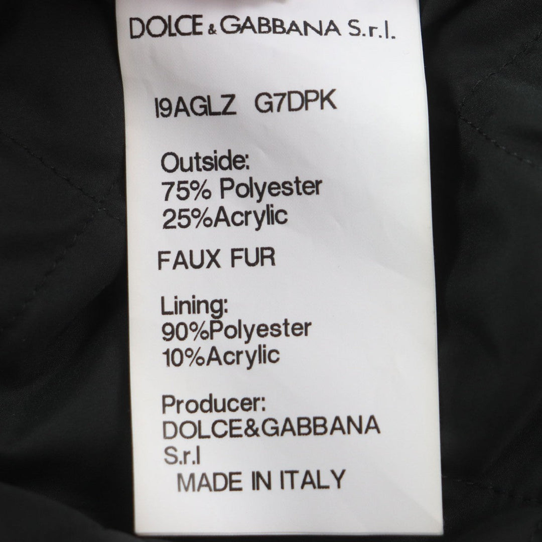 DOLCE&GABBANA Jacket 19AGLZ Outer: 75% polyester, Outer: 25% acrylic, Lining: 90% polyester, Lining: 10% acrylic, Part: 85% polyester black mens XS Used Authentic