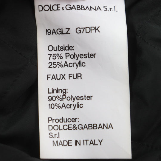 DOLCE&GABBANA Jacket 19AGLZ Outer: 75% polyester, Outer: 25% acrylic, Lining: 90% polyester, Lining: 10% acrylic, Part: 85% polyester black mens XS Used Authentic