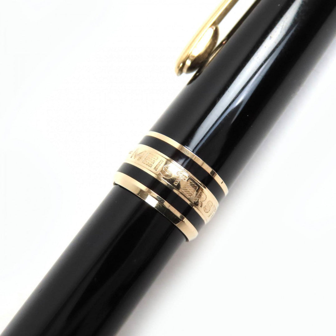 MONTBLANC Ballpoint pen Resin, Gold Plated black Meisterstck Classic mens Used Authentic