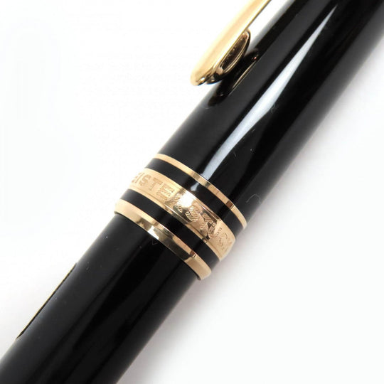 MONTBLANC Ballpoint pen Resin, Gold Plated black Meisterstck Classic mens Used Authentic