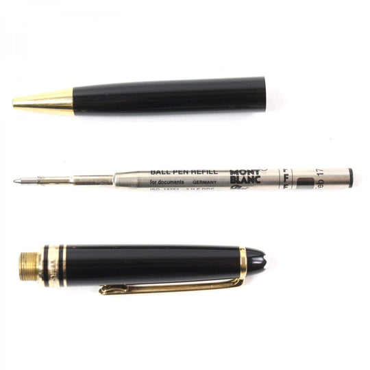 MONTBLANC Ballpoint pen Resin, Gold Plated black Meisterstck Classic mens Used Authentic