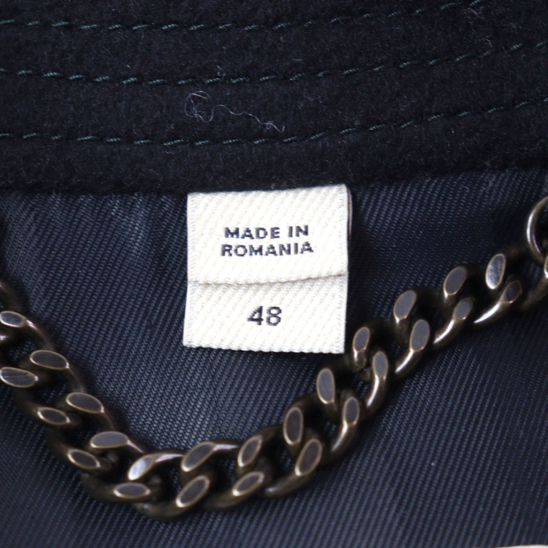 BURBERRY LONDON trench coat 3877791 Outer: 80% virgin wool, Outer: 20% cashmere, Lining: 100% viscose (rayon), Sleeve lining: 55% acetate, Sleeve lining: 45% viscose (rayon) black mens 48 Used Authentic