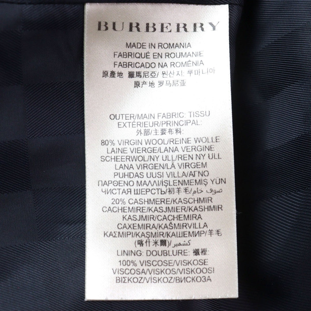 BURBERRY LONDON trench coat 3877791 Outer: 80% virgin wool, Outer: 20% cashmere, Lining: 100% viscose (rayon), Sleeve lining: 55% acetate, Sleeve lining: 45% viscose (rayon) black mens 48 Used Authentic