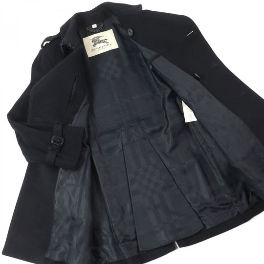 BURBERRY LONDON trench coat 3877791 Outer: 80% virgin wool, Outer: 20% cashmere, Lining: 100% viscose (rayon), Sleeve lining: 55% acetate, Sleeve lining: 45% viscose (rayon) black mens 48 Used Authentic