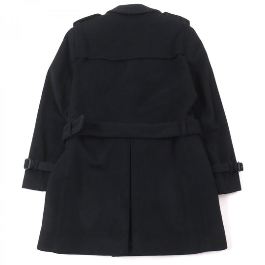 BURBERRY LONDON trench coat 3877791 Outer: 80% virgin wool, Outer: 20% cashmere, Lining: 100% viscose (rayon), Sleeve lining: 55% acetate, Sleeve lining: 45% viscose (rayon) black mens 48 Used Authentic