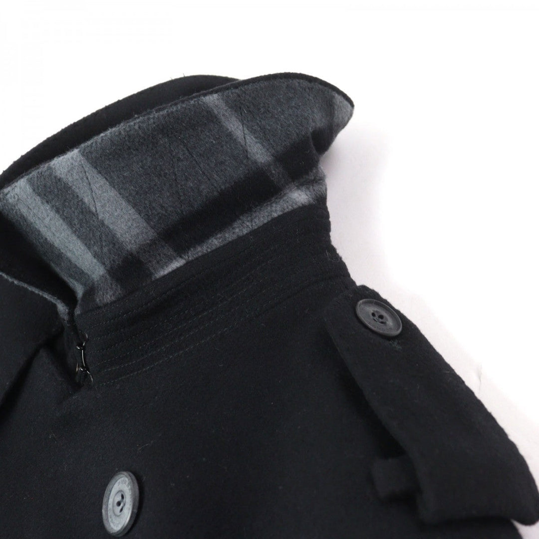 BURBERRY LONDON trench coat 3877791 Outer: 80% virgin wool, Outer: 20% cashmere, Lining: 100% viscose (rayon), Sleeve lining: 55% acetate, Sleeve lining: 45% viscose (rayon) black mens 48 Used Authentic