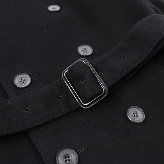 BURBERRY LONDON trench coat 3877791 Outer: 80% virgin wool, Outer: 20% cashmere, Lining: 100% viscose (rayon), Sleeve lining: 55% acetate, Sleeve lining: 45% viscose (rayon) black mens 48 Used Authentic